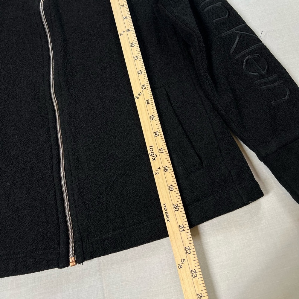 Calvin Klein Black Full Zip Up Fleece Long Sleeve Women's Size PS/PP/PCH - Picture 9 of 10